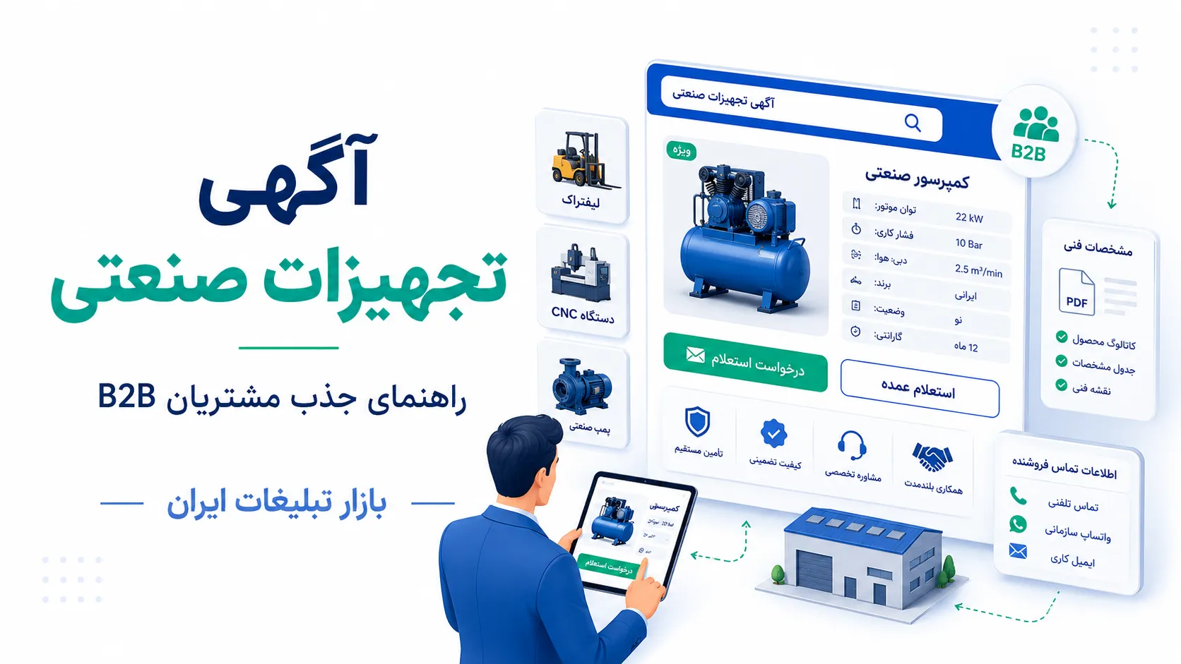 راهنمای ثبت آگهی تجهیزات صنعتی و عمده‌فروشی برای مشتریان B2B